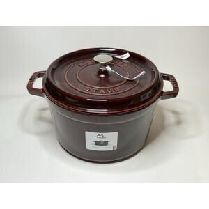 Staub 5 Qt Deep Round Cocotte Grenadine 4.7L MADE IN FRANCE CAST IRON